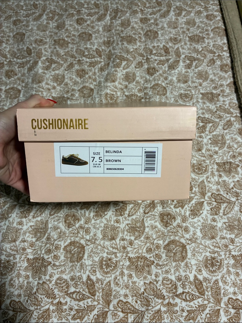 Brown Lace-Up Casual Sneakers with White Trim - Picture 4 of 4